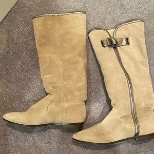 Johnston & Murphy Tan Over the Knee Boots